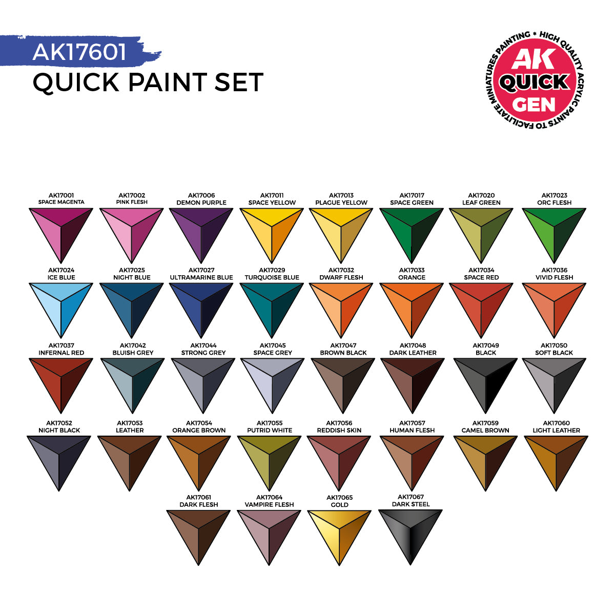 AK Quick Gen: Quick Paint Set 36 Colours