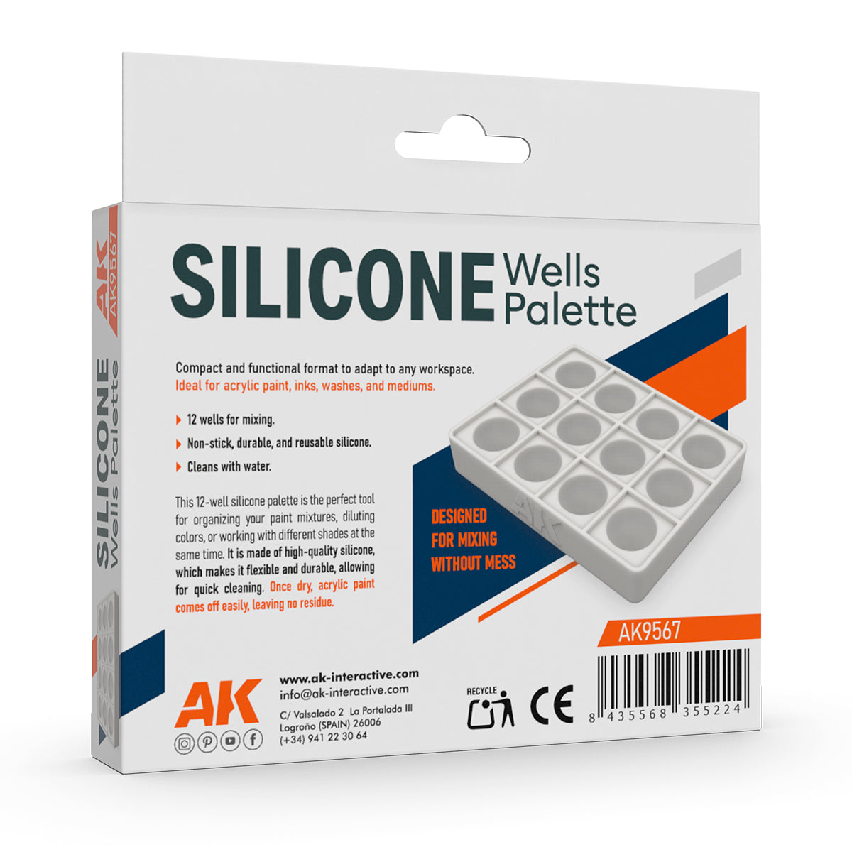AK Interactive: Silicone Wells Palette