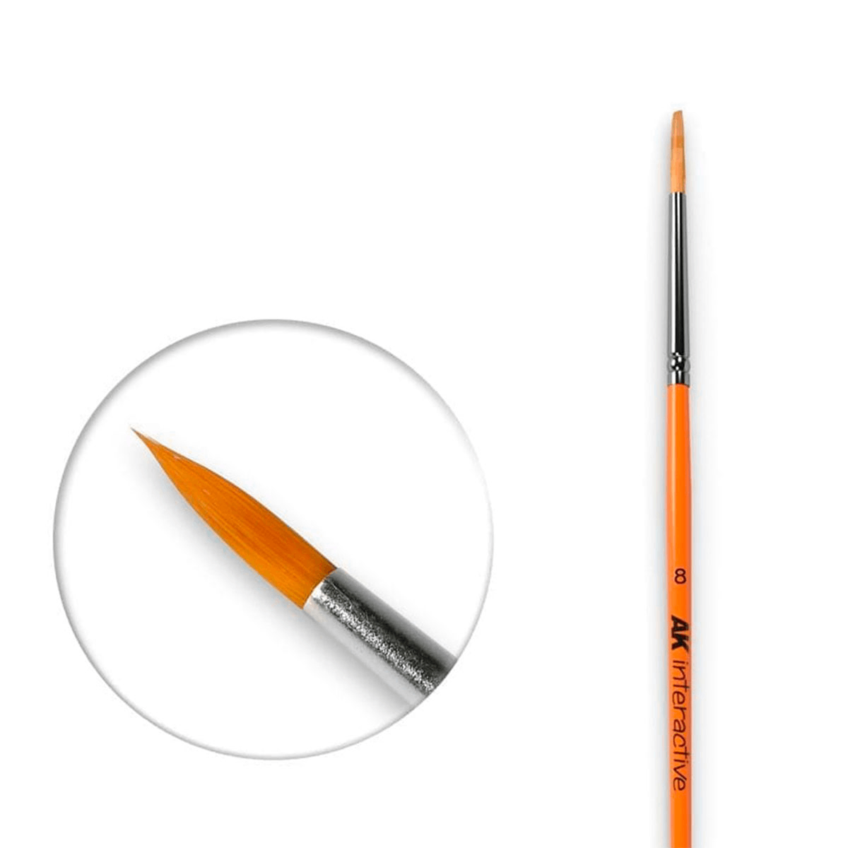 AK Interactive: Round Brush 8 Synthetic