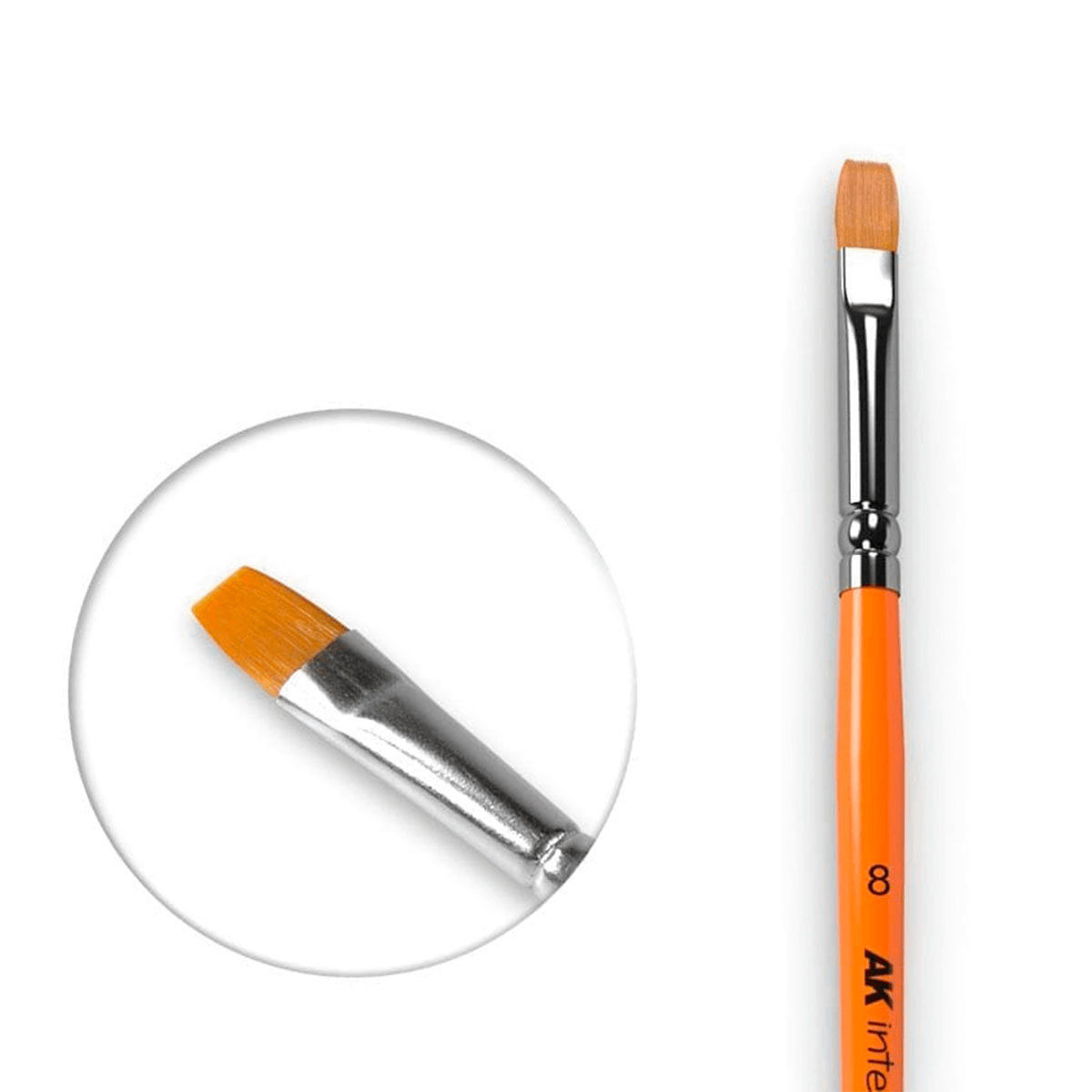 AK Interactive: Flat Brush 8 Synthetic
