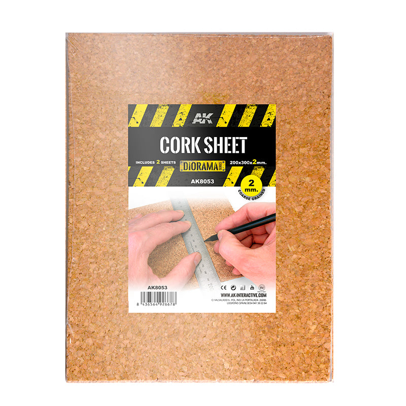 AK Interactve: Coarse Grained Cork Sheet - 2mm