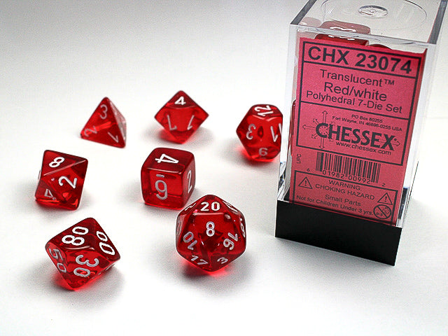Translucent: 7 Die-Set Red/White