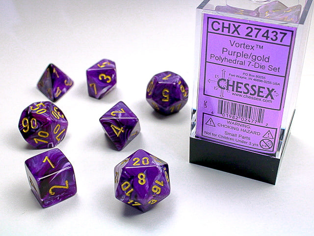 Vortex: 7 Die-Set Purple/Gold