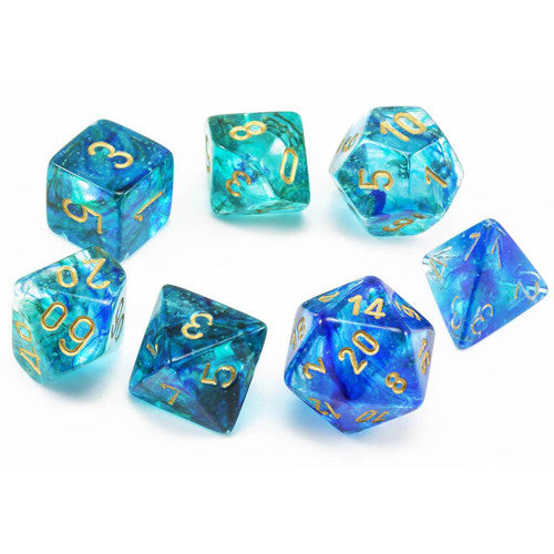 Nebula: 7 Die-Set Oceanic/Gold