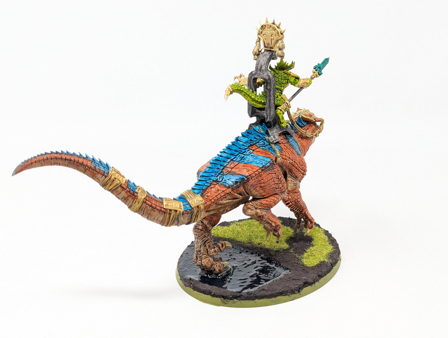 Saurus Oldblood on Carnosaur (Tabletop)