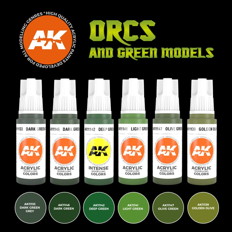 AK Interactive 3G Orcs and Green Models Set