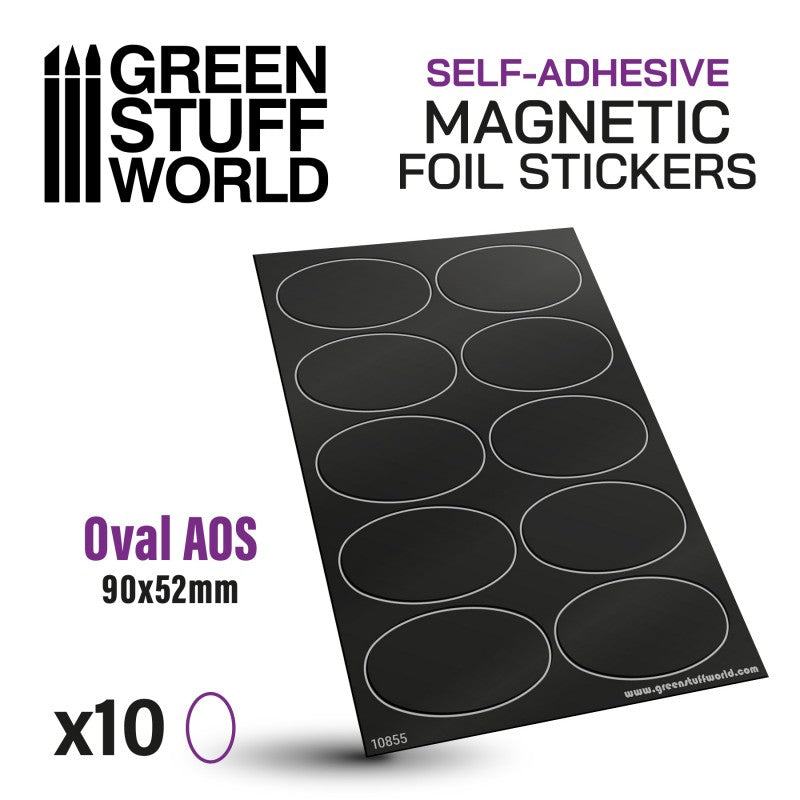 ▷ Oval Magnetic Sheet SELF-ADHESIVE - 90x52mm