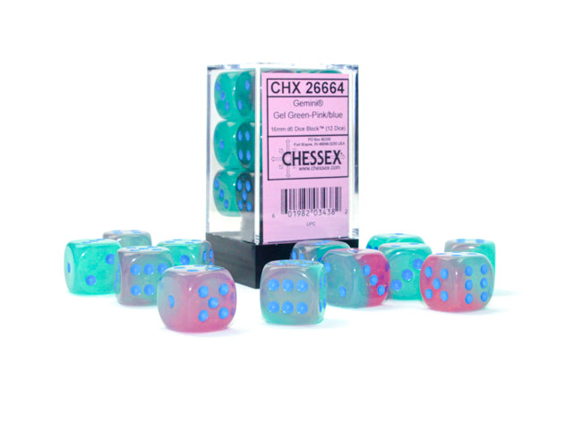 Gemini: 12d6 Gel Green-Pink/Blue