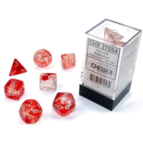 Nebula: 7 Die-Set Red/Silver