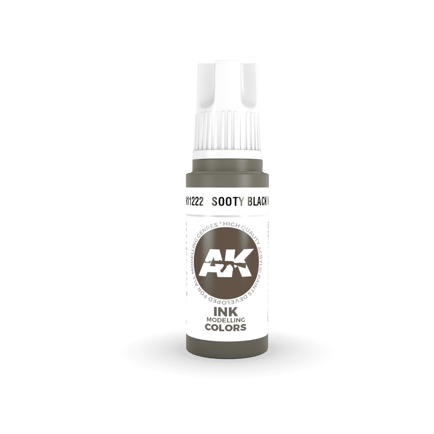 AK Interactive 3G Acrylic Sooty Black Ink