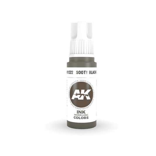 AK Interactive 3G Acrylic Sooty Black Ink