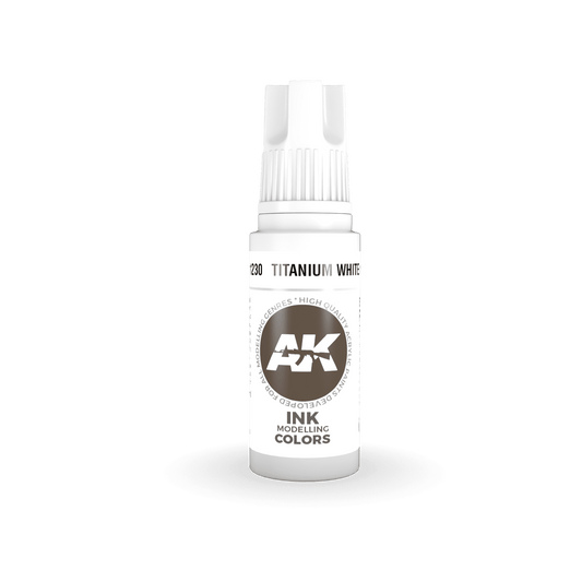 AK Interactive 3G Acrylic Titanium White Ink