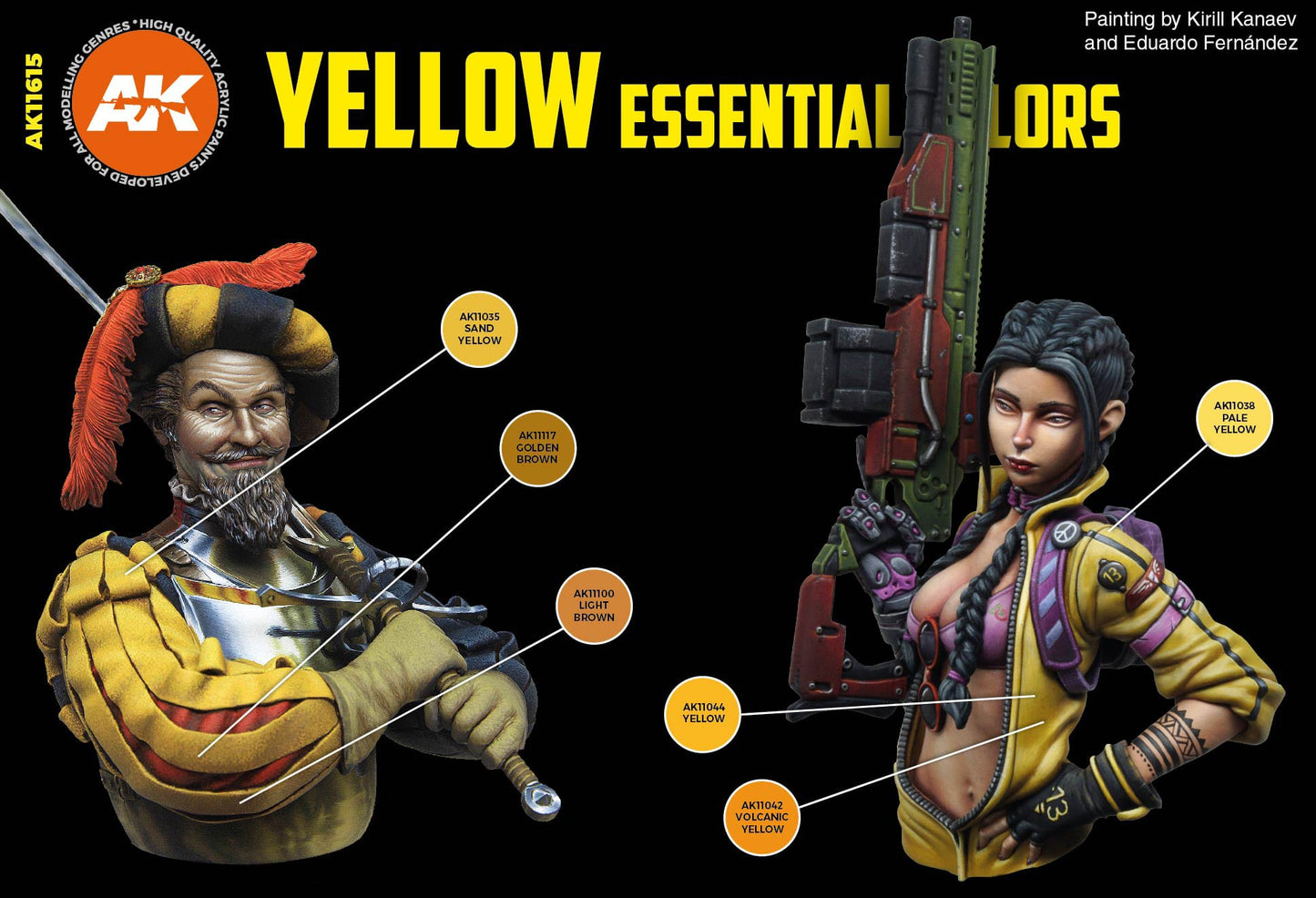 AK Interactive 3G Yellow Essential Colors Set