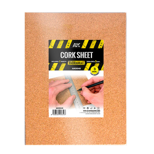 AK Interactve: Fine Grained Cork Sheet - 3mm