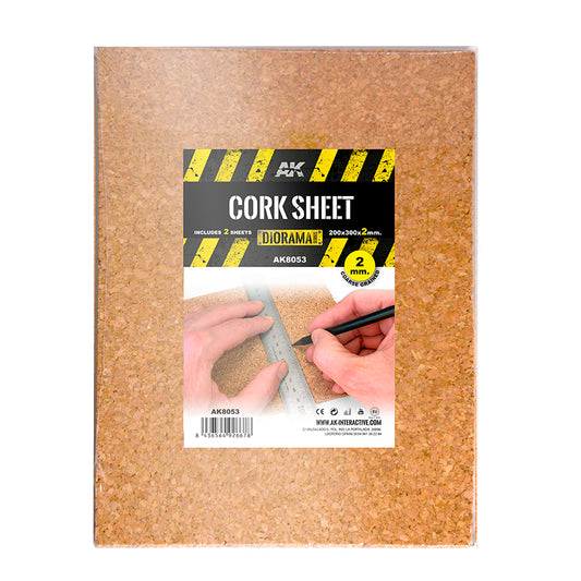 AK Interactve: Coarse Grained Cork Sheet - 2mm
