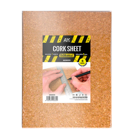 AK Interactve: Coarse Grained Cork Sheet - 6mm
