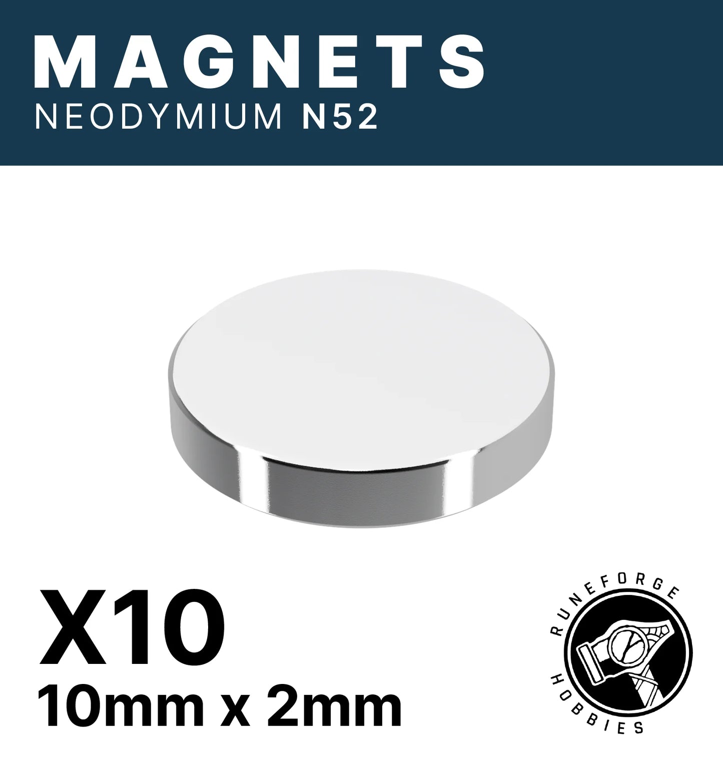 Runeforge Hobbies: N52 Magnets 10*2mm (10)