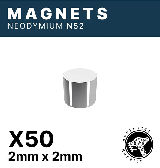 Runeforge Hobbies: N52 Magnets 2*2mm (50)