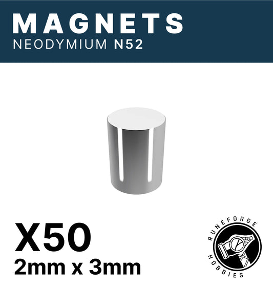 Runeforge Hobbies: N52 Magnets 2*3mm (50)