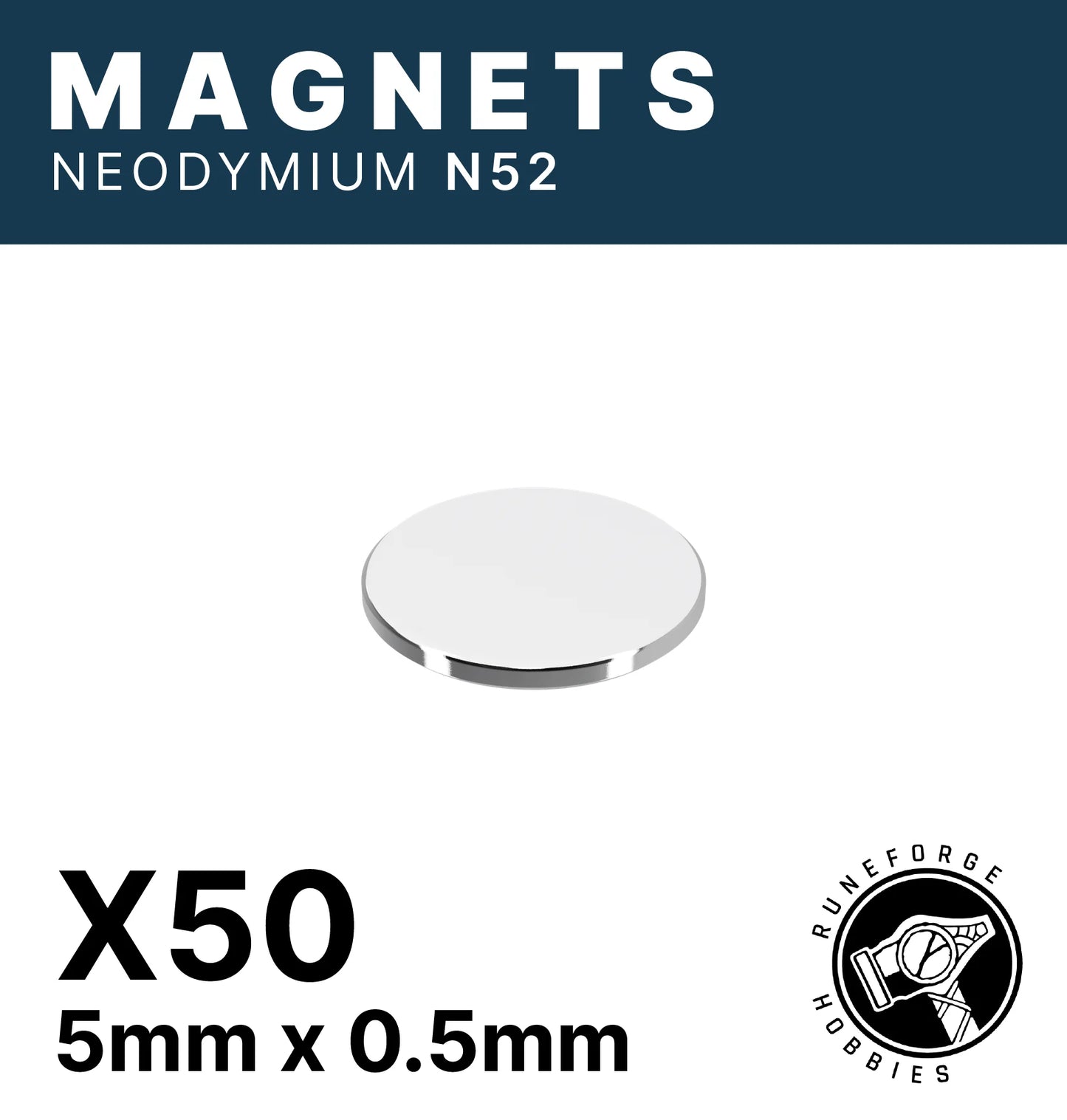Runeforge Hobbies: N52 Magnets 5*0.5mm (50)