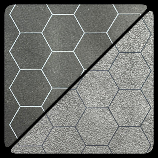 Chessex Hex Two Colors Battlemat: Black/Grey