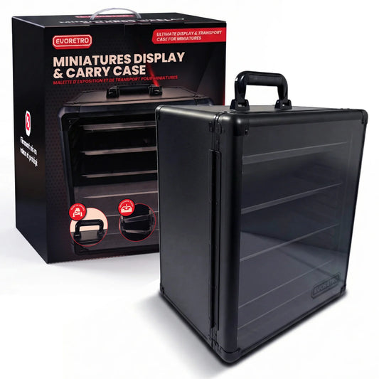 Evoretro: Aluminum Miniatures Display Case with 5 Magnetic Trays