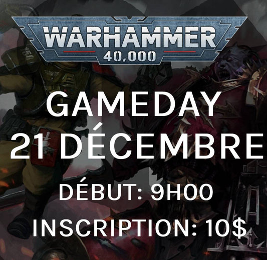 Gameday Warhammer 40,000 - Decembre