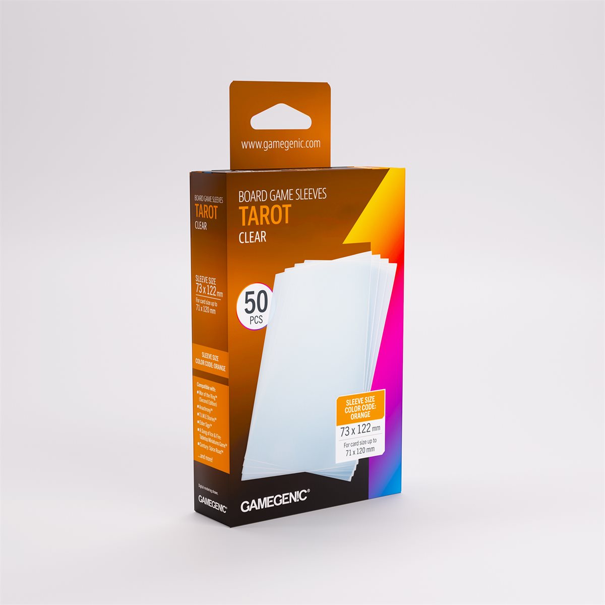 Gamegenic: Tarot-Sized Sleeves Clear (50)