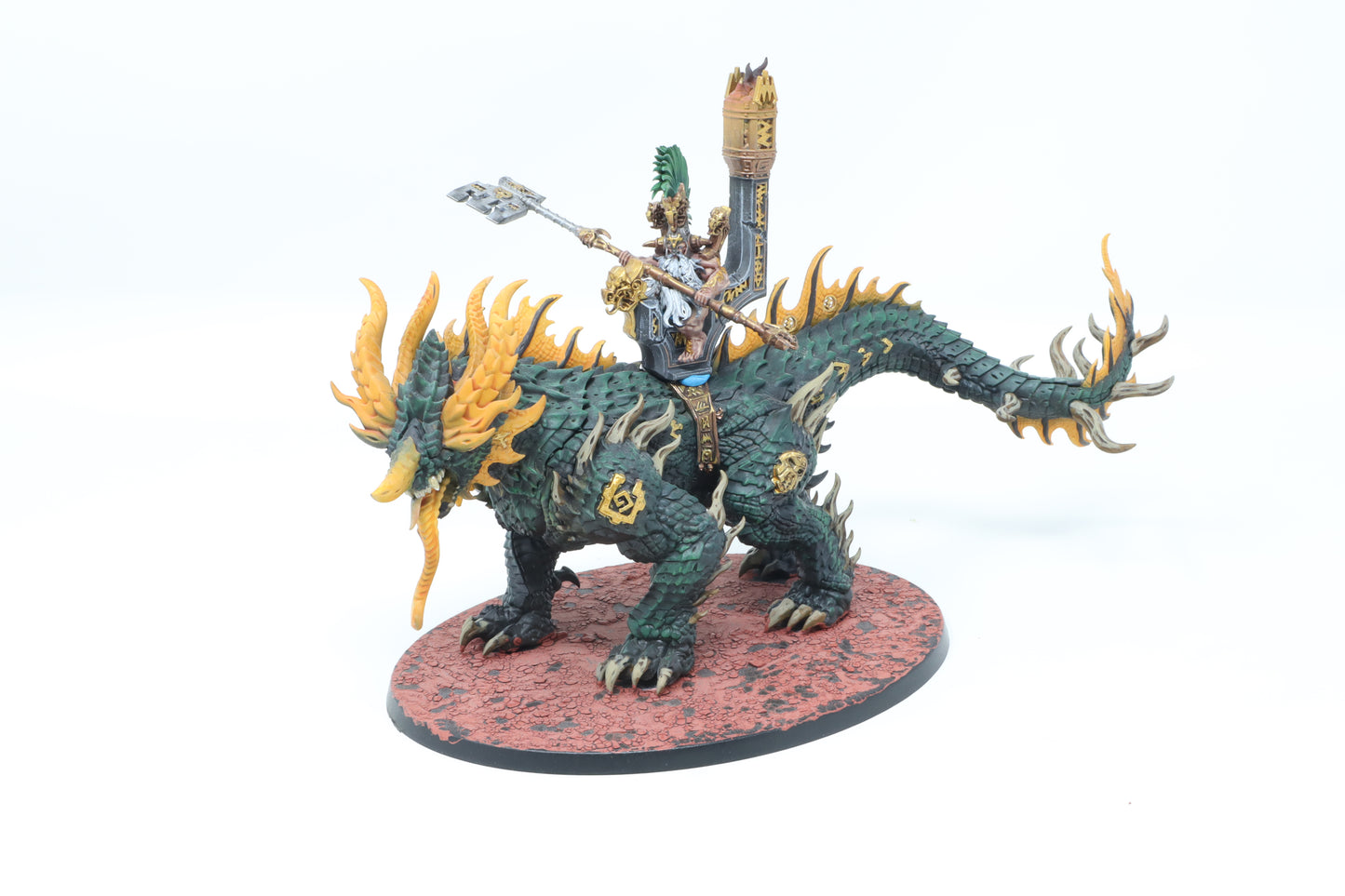 Auric Runefather on Magmadroth (Tabletop)