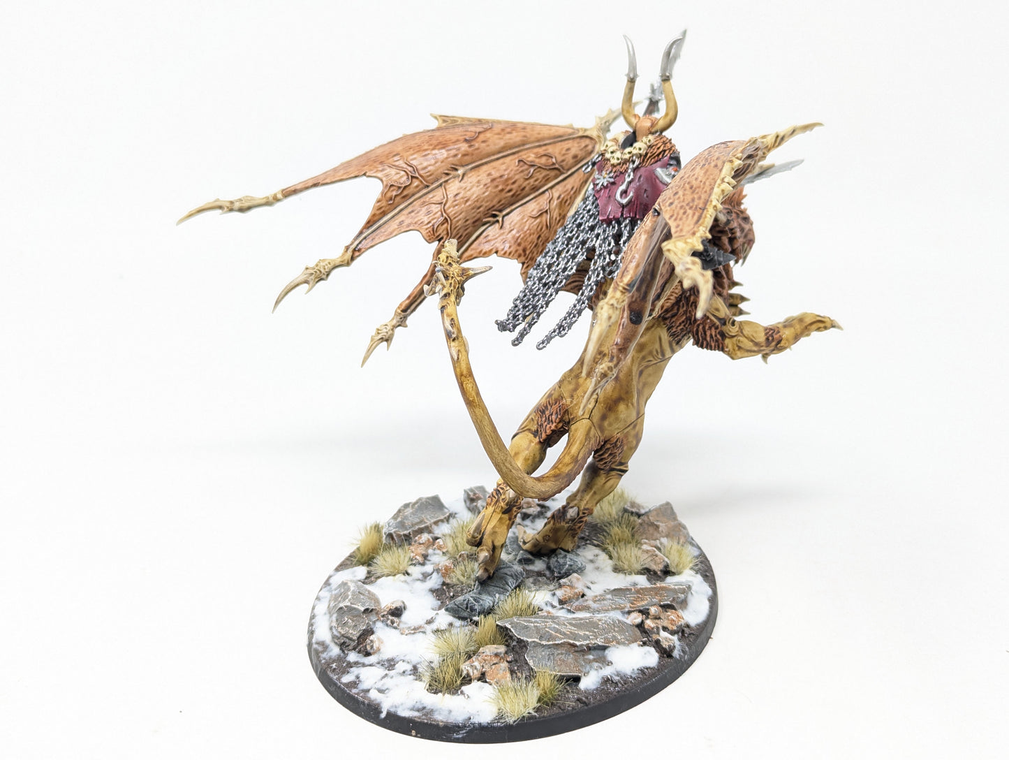 Chaos Lord on Manticore (Tabletop)