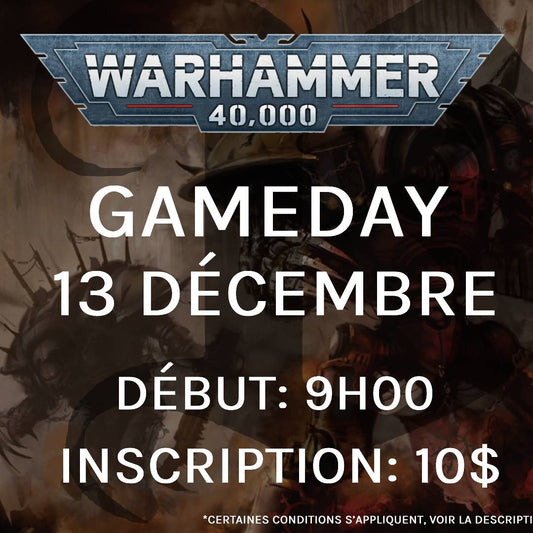 Gameday Warhammer 40,000 - Decembre