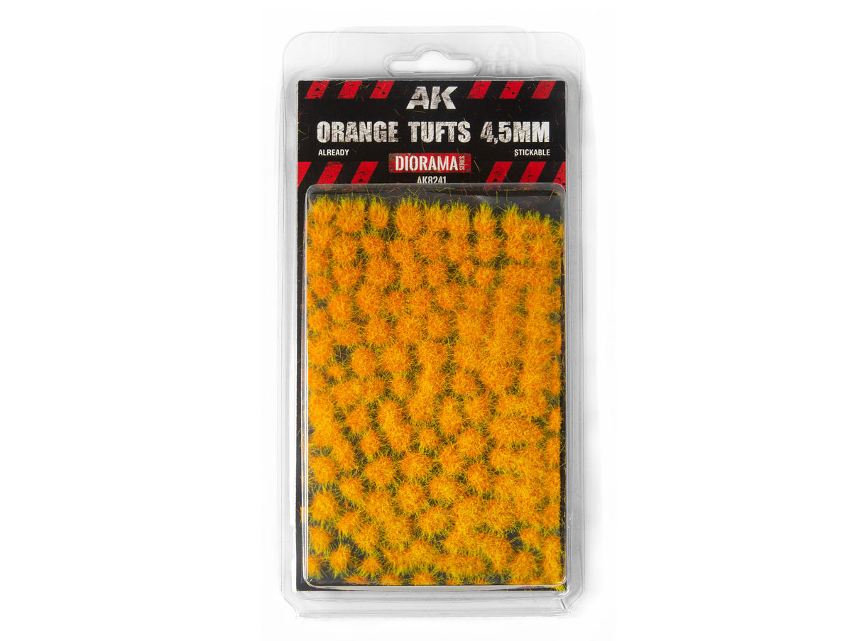 AK Interactive Orange & Yellow Wargame Tufts 4.5mm