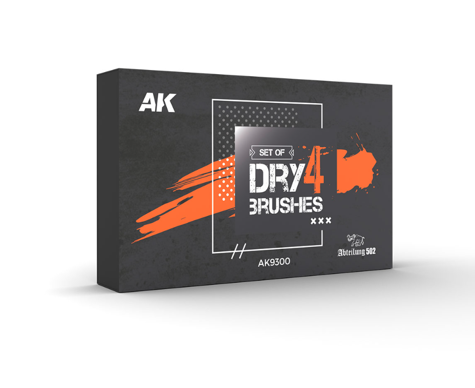 AK Interactive: Dry 4 Brushes set