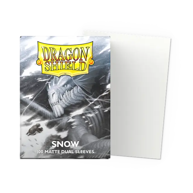 Dragon Shield Dual Matte Sleeves: Snow - White