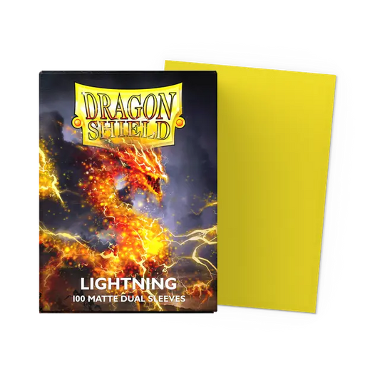 Dragon Shield Dual Matte Sleeves: Lightning - Yellow