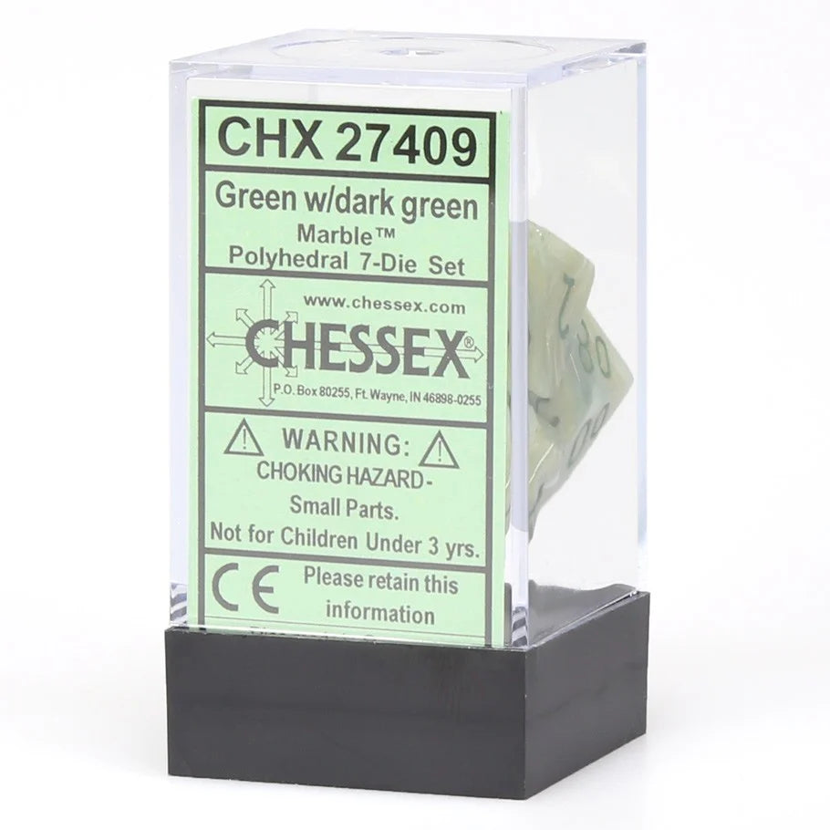 Marble: 7 Die-Set Green/Drak-Green