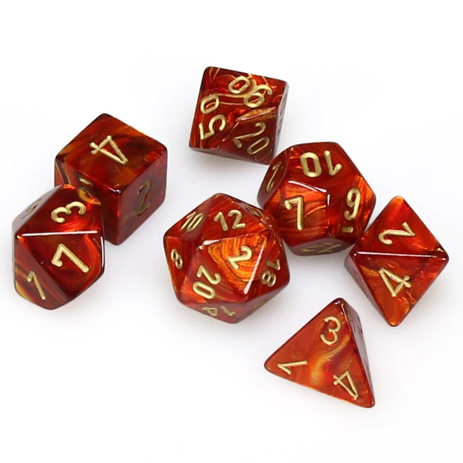 Scarab: 7 Die-Set Scarlet/Gold