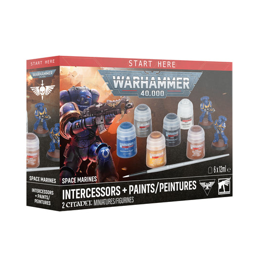 Warhammer 40,000: Space Marines Intercessors with Paints