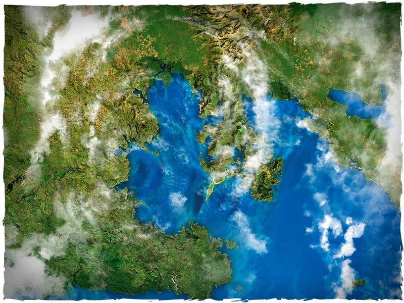 Deep-Cut Studio: Mousepad Game mat – Orbital Earth