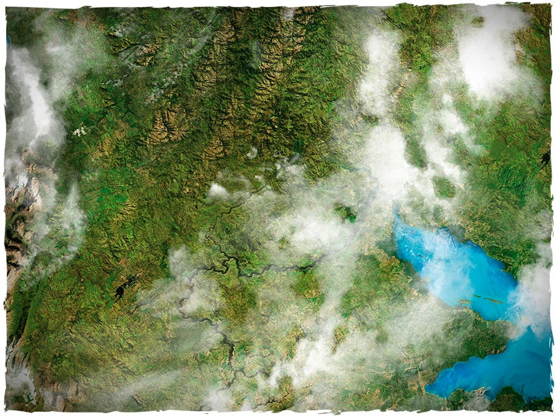 Deep-Cut Studio: Mousepad Game mat – Orbital Earth