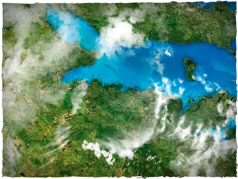 Deep-Cut Studio: Mousepad Game mat – Orbital Earth