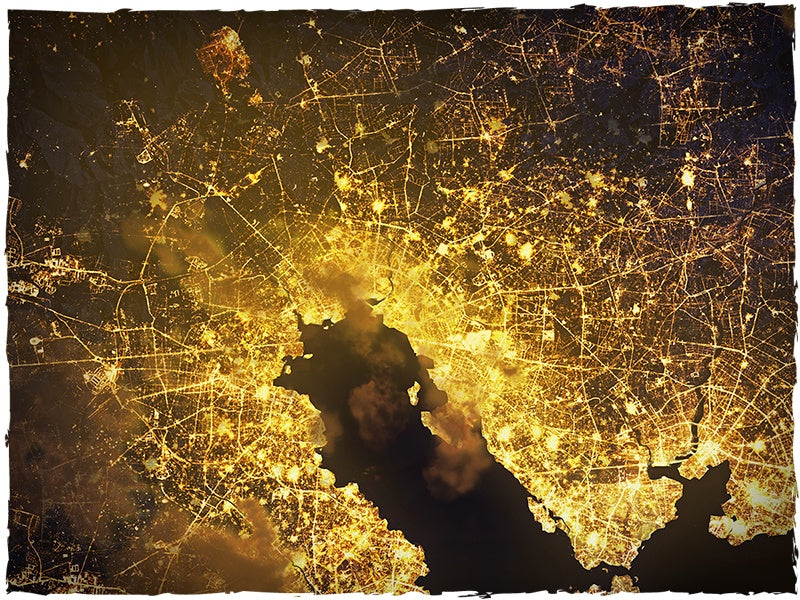 Deep-Cut Studio: Mousepad Game mat – Orbital Night Coast