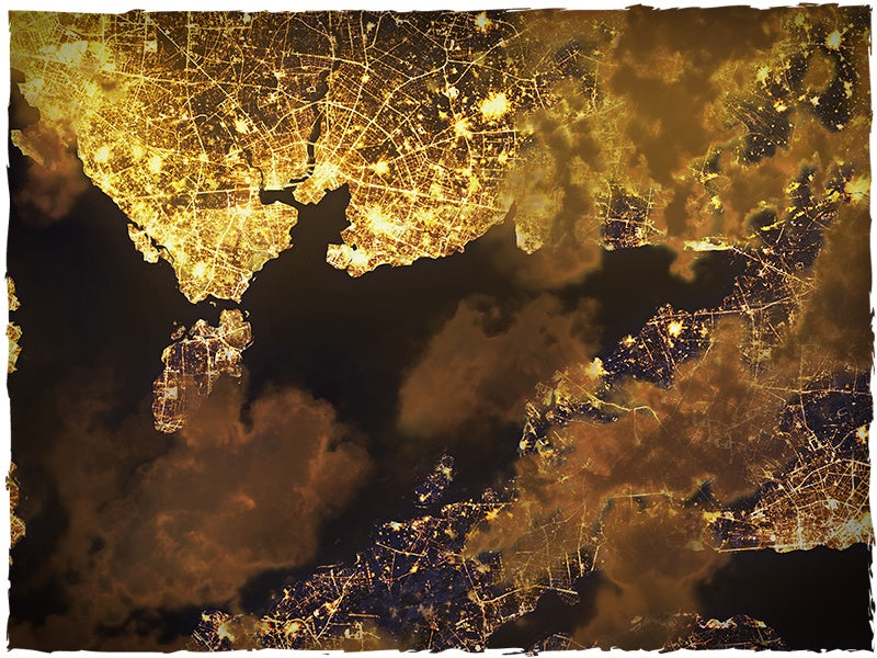 Deep-Cut Studio: Mousepad Game mat – Orbital Night Coast