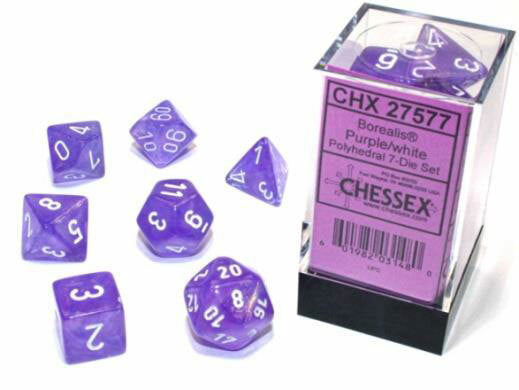 Borealis: 7 Die-Set Purple/White