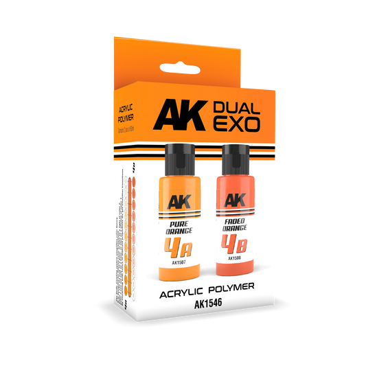 Ak Interactive Pure Orange & Faded Orange Dual Exo Paint Set