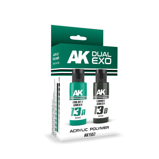 Ak Interactive Galaxy Green & Chaos Green Dual Exo Paint Set