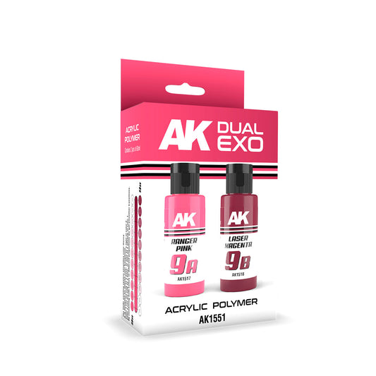 Ak Interactive Ranger Pink & Laser Magenta Dual Exo Paint Set