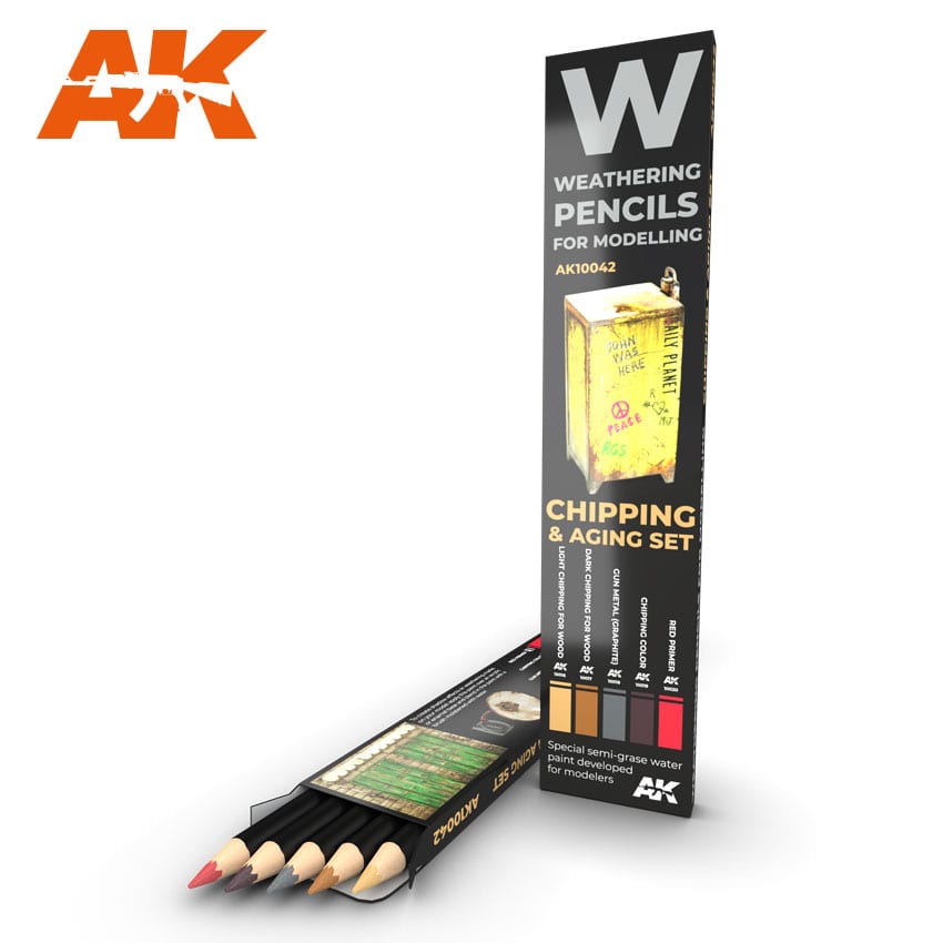 AK Interactive Watercolor Pencil Set Chipping