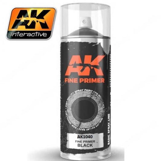AK Interactive Fine Primer Black Spray 200ML
