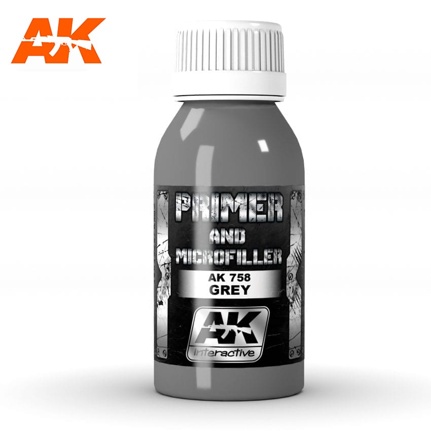 AK Interactive Grey Primer and Microfiller (100 ml)